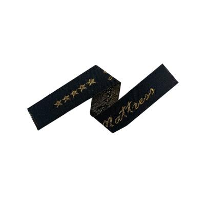 China Durable Fabric Label Higher Density Won't Discolor Wide Variety Fine Pattern Variety Woven Labels For Apparel Satin Woven Ribbon for sale