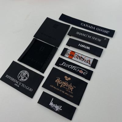 China Factory direct sales viable high quality high density high density strong satin woven label three-dimensionality wide variety strong satin woven label for sale