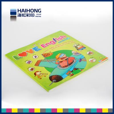 China Coloring perfect bound paperback book printing with double sides coated art paper for sale