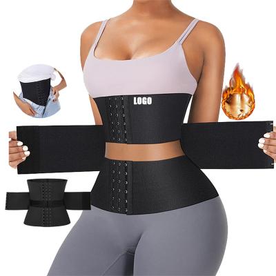 China WAISTDEAR Antibacterial 2022 3 Pieces Invisible High Belly Concrol Bandage Waist Slimming Latex Stomach Waist Belly Wrap Shaper Trainer for sale