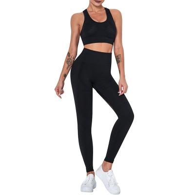 China Breathable WAISTDEAR custom yoga 2 piece workout clothing gym fitness sets for women for sale