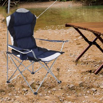 China Modern Multifunction Portable Camping Chair Easycarrying Backrest Leisure Chair Outdoor Beach Fishing Folding beach camping metal chair for sale