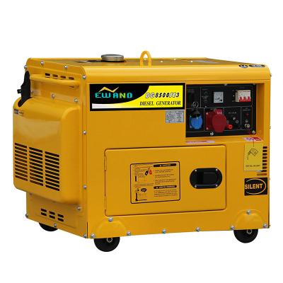 China Hot - Sale 192F Air-cooled Diesel Engine 6.5KW Silent Portable Diesel Generator 16L for sale