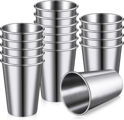 China 16 Pack Cylindrical Custom Stainless Steel Cups Shatterproof for sale