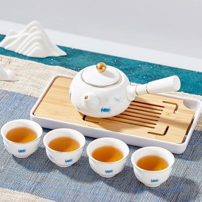 China Mini Conjunto de Copo de Chá Chinês de Porcelana à venda