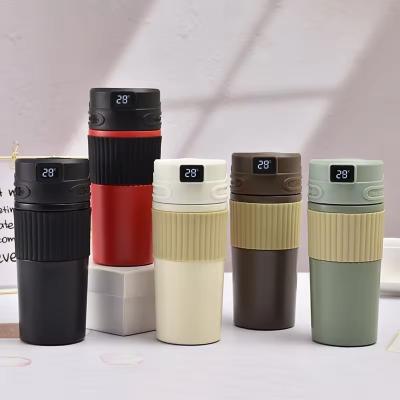 China Display táctil inteligente LED de 400 ml con vacío de acero inoxidable Termo Digital Tumbler en venta