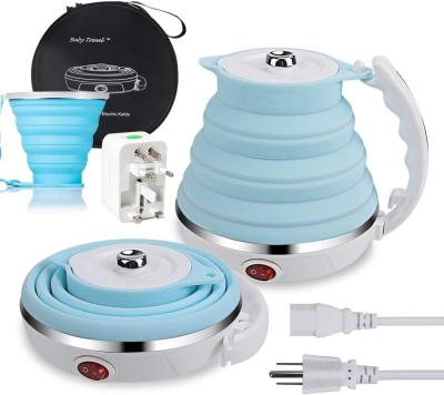 China Caldera eléctrica plegable para el café y el té de viaje caldera de agua plegable de ebullición rápida 600ml en venta