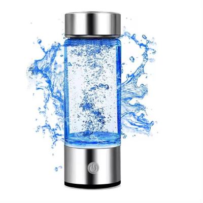 China Wholesale Best Selling SPE PEM USB Rechargeable Portable H2 Rich Hydrogen Generator Glass Water Thermos Bottle for sale