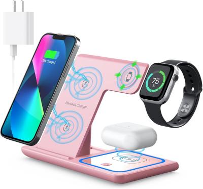 China Wireless Charging Station for iPhone and Apple Watch Fast Charger for AirPods Pro 3 2 for sale