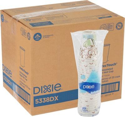 Chine 8oz/12oz/16oz en gros Papier Kraft Packaging de boissons à paroi unique Jus de thé chaud lait de café tasses de papier sans couvercle à vendre