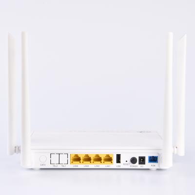 China FTTH ZTE Huawei 4GE+2.4G / 5G AC WiFi+1USB 4 Dual Band Compatible Antennas XPON ONU for sale