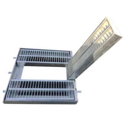 China Drain; Channel; Trench Raised Hot Dip Galvanized Driveway Floor Hinge Gully Drain Steel Grate Grating Sheets Floor for sale