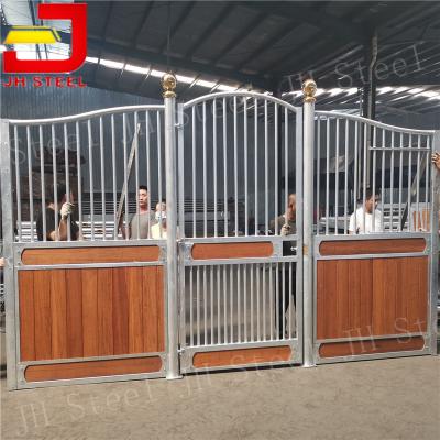 China Stable Equipment Used Luxury Portable Prefab Bamboo Wooden Horse Protector Front Door Stable Stall for sale