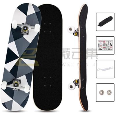 China Supplier Wholesale Complete Longboard Adult Veneer All Terrain Skateboard Deck White Maple Professional Skateboard for sale