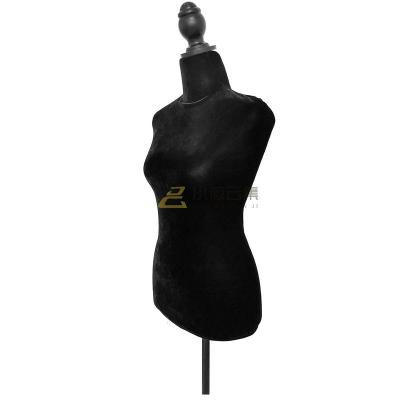 China Other New Design Black Half Body Plastic Female Torso Dress Foam Mannequins Upper Body Female Mannequins for sale