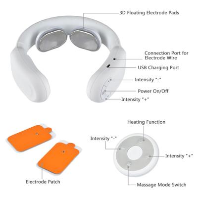 China Home Mini Infrared Physiotherapy Pulse 4D Smart Wireless Remote Control Portable Neck Massager for sale