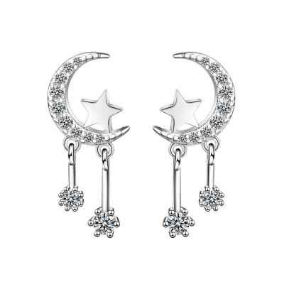 China Other Cross Bow Round Fake Stone Earrings Shape Net Celebrity With Small Shape Earrings Wholesale for sale