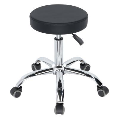 China Swivel Function Luxury Modern Metal Adjustable Salon Beauty Stool Leather Upholster PU/PVC Bar Stool Chairs Nail Technician Chair for sale