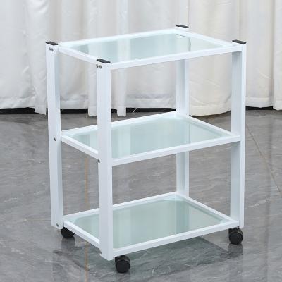 China White Strong Lift 100KG Hair Equipment Salon Trolley Hairdressing Trolley Beauty Salon Trolley Spa for sale