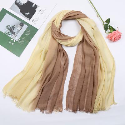 China Soft Soft Feeling Cotton Scarf Canvas Shawls Print Flower Large Viscose Muslim Hijab Pleated Wraps High Quality Veils For Hijab Ladies for sale