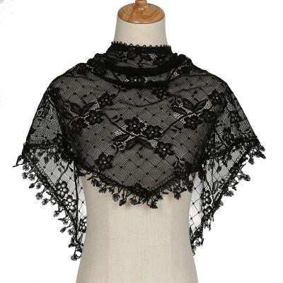 China New Triangle Lace Scarf Women Summer Hijab Arab Party Scarf Soft Elegant Muslim Hijabs Hollow Feeling Hijab Shawl for sale