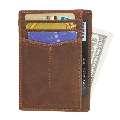 China Normcore/Genuine Leather Men Women Logo Color Card Holder Minimalist Slim Wallet Credit Card Holder Pocket Custom Minimalist Wallet for sale