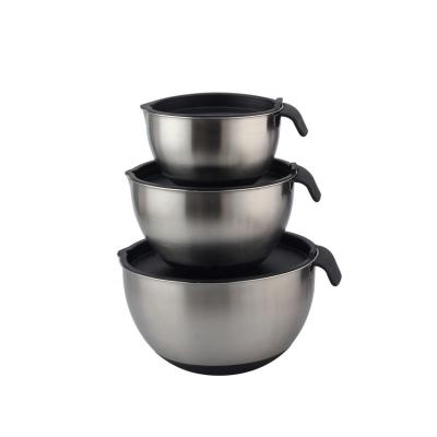 China 3 Piece Heavy Duty Stainless Steel Mixing Bowl Set for sale