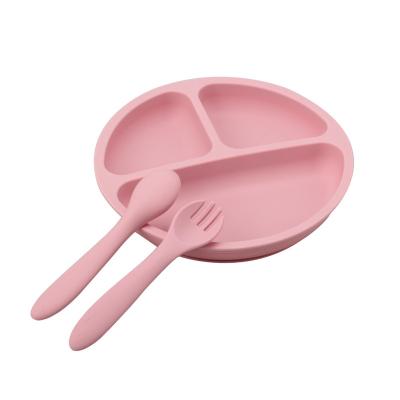 China Modern silicone dish with spoon and fork for sale