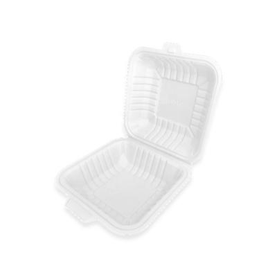 China Compostable Food 100% Burger Clamshell Box Take Out Food Containers for sale