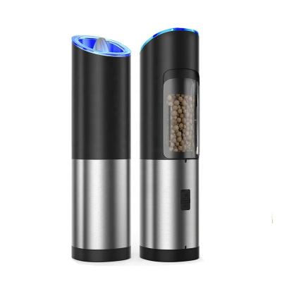 China Morden Battery Operated Automatic Grinder, Automatic Stainless Steel Shaker with Light, Electric Salt and Pepper Grinder Set for sale