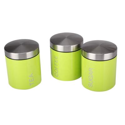 China Freshness Preservation Kitchen Stainless Steel Tea Sugar And Coffee Canisters for sale