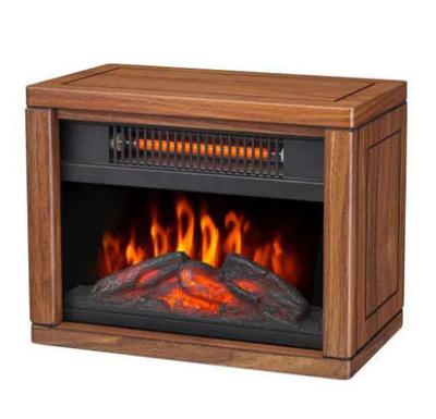 China Portable Electric Fireplace Log Mini Wood Desk Tabletop Small Fireplace Hotel Stove Heater Led Flame Indoor Wooden Master Fireplace for sale