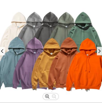 China 2022 Custom Logo QUICK DRY Hoodie Solid Color Unisex Oversized Fleece 350gsm Blank Men High Quality Custom Wholesale Hoodies for sale