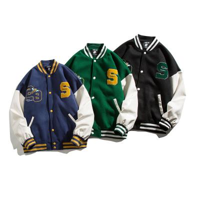 China 2022 QUICK DRY custom logo patches spring jacket custom truckers mow custom letterman varsity jacket for men for sale