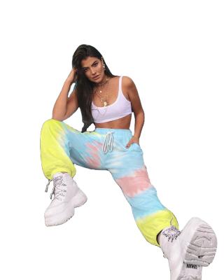 China Dropshipping Autumn Street Fashion Print Loose Anti-wrinkle Harem Pants Tie Dye Trousers Ladies Casual Pants for sale