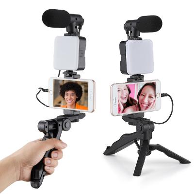 China Mini Smartphone Video Grip Video Mobile Phone Kit Handheld Ring Installation Vlogging Video Kit for sale