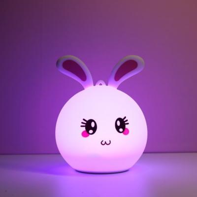 China Lovely Room Factory Price Kids Rabbit 5V ABS USB Silicon Cute Rabbit Night Light Lamp Led Cartoon Rabbit Led Night Light for sale