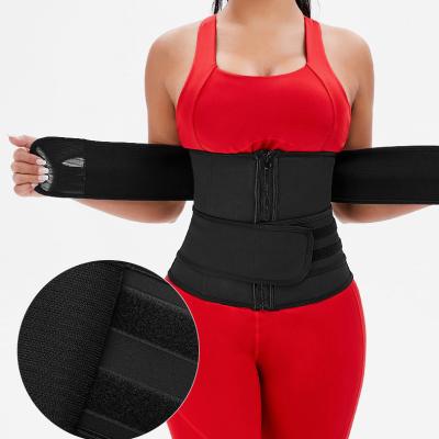 China Antibacterial High Quality Double Steel Neoprene Waist Trainer Shaper Fitness Bone Strap Women and Men Detachable Customized Corsets for sale