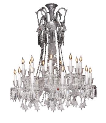 China Long Contemporary Crystal Chandelier French Wedding Decorative Light Chrome Plated K9 Crystal Light for sale