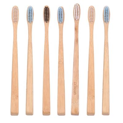 China 100% biodegradable bamboo handle BA-AF2013 customize logo biodegradable soft stiffens bamboo charcoal toothbrush for sale