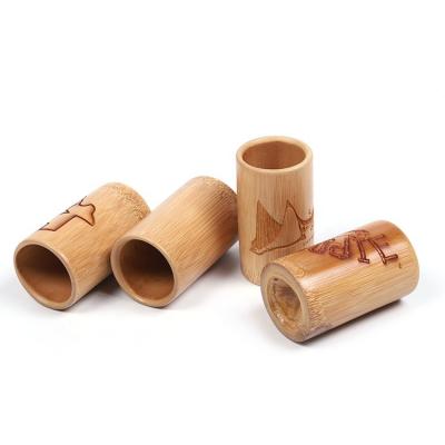 China BA-2016 Viable Laser Custom Simple Logo Biodegradable Reusable Wine Beer Bamboo Mug For Home Hotel for sale