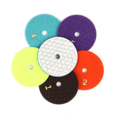 China Wholesale Price 4inch 100 Shine Concrete Diamond Polishing Pads Hexagon Floor Marble Polishing Pads Genuine Granite for sale