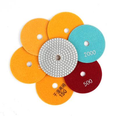 China 2022 Granite Angle Grinder Polishing Pads 2022 4inch Granite Factory Price Marble Concrete Hot Wet Polishing Pad for sale