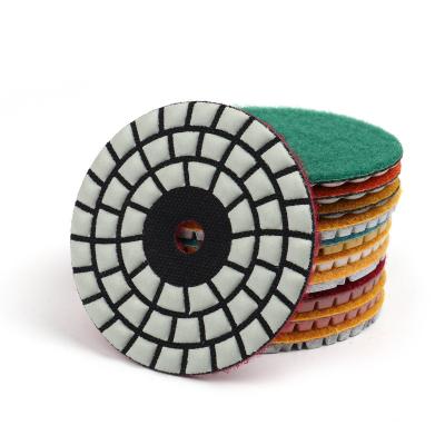 China OEM Supplier Granite Resin Concrete Marble Diamond Link Diamond Polishing Arch Pad 4inch Type Piping Type for sale