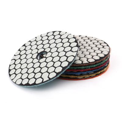 China Wet Polish Pad Dry Diamond Polishing Pad Disc Grinding Wheel Resin Flexible Bond For Granite Marble Stone Quartz KY-001 for sale