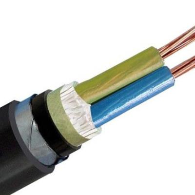 China Underground 0.6 / 1 KV Low Voltage 2 Cu Core XLPE / Galvanized Armored Double Electric Power Cable XLPE / STA / PVC Steel Strips (STA) for sale