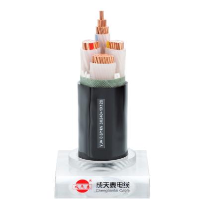 China IEC60502 construction Cu-conductor / XLPE power cable insulated PVC sheathed unarmored power cable for sale