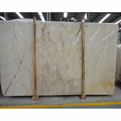 China White Marble Wall Sofitel Gold Spider Sofitel Marble Tile With Beige Gold Inlay for sale