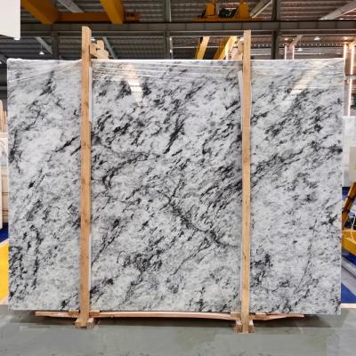 China Large modern natural white blue onyx marble stone onyx ice slab for sale