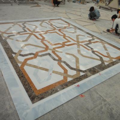 China Parquet Marble Medallion Waterjet Marble Medallion Waterjet Customized Marble Medallion for sale